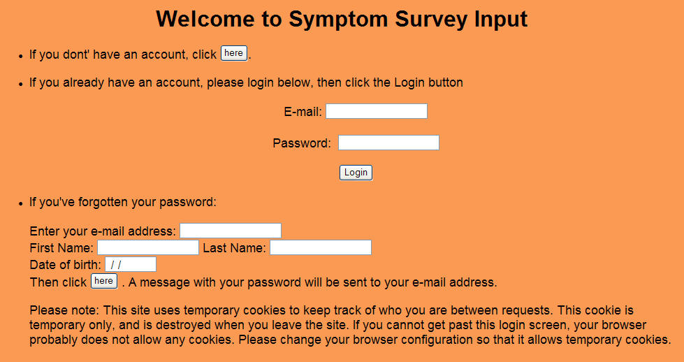 Symptom Survey