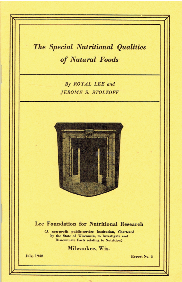 Special Nutritional Qualities booklet cover