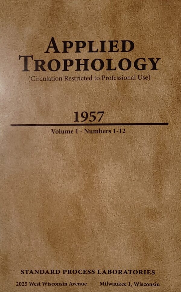 Applied Trophology book cover of 1957