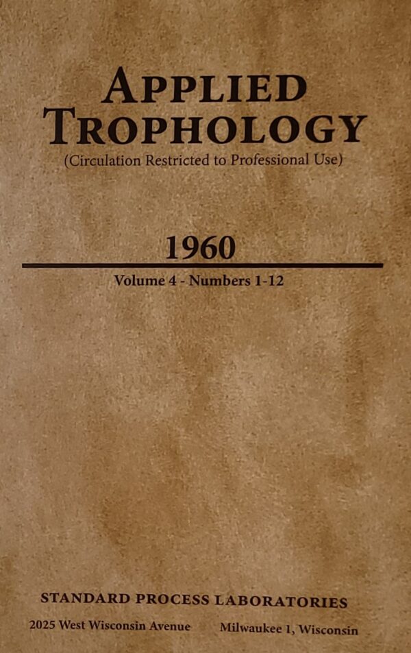 Applied Trophology book cover of 1960