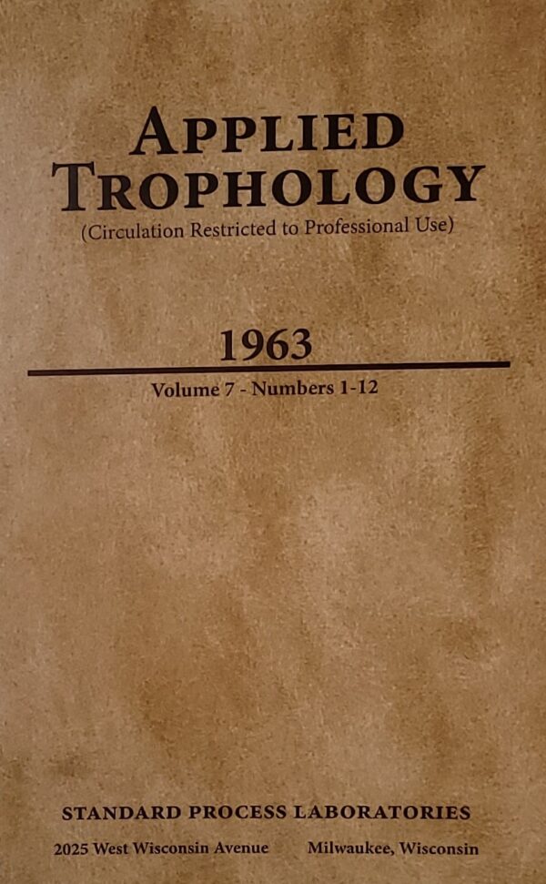 Applied Trophology book cover of 1963
