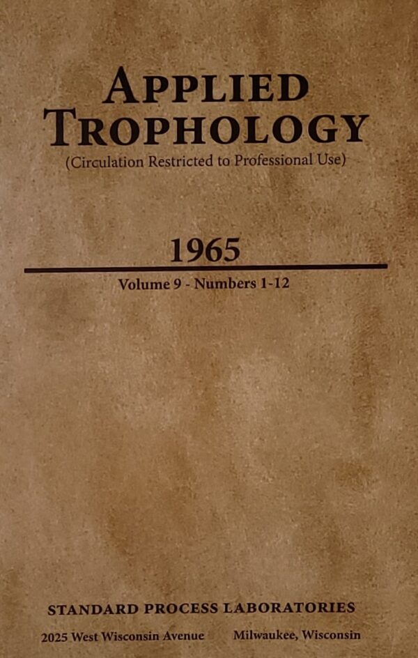 Applied Trophology book cover of 1965