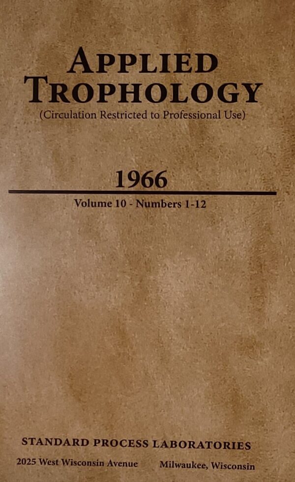 Applied Trophology book cover of 1966