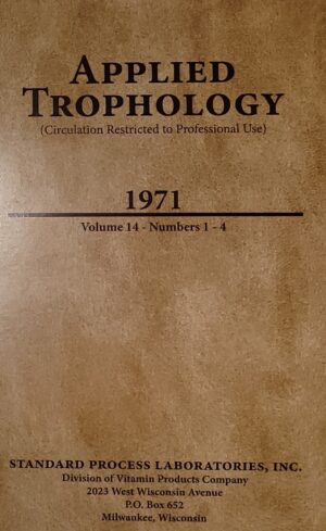 Applied Trophology book cover in 1971