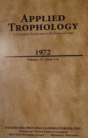 Applied Trophology book cover in 1972