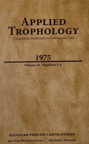 Applied Trophology book cover 1975