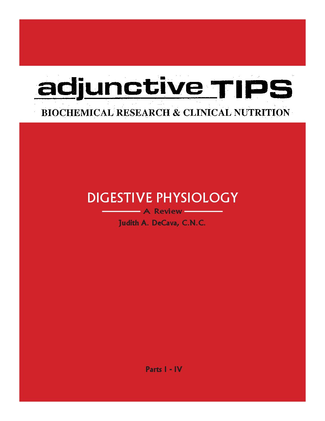 Digestive Physiology 4-volume booklet